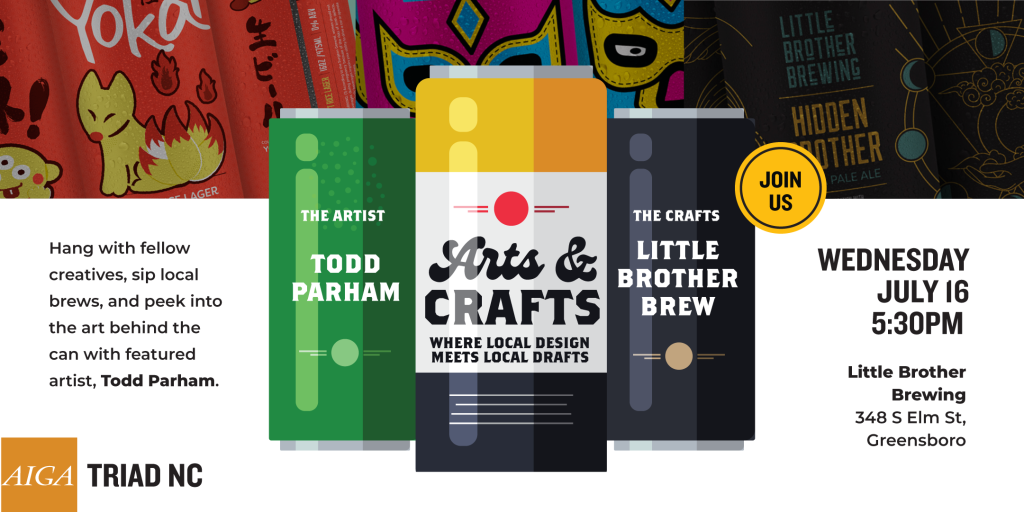 an image inviting to an event with an illustration of beer cans